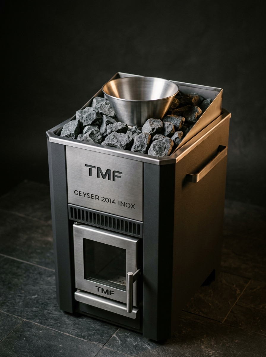 Печь TMF Гейзер с воронкой ракурс 3/4